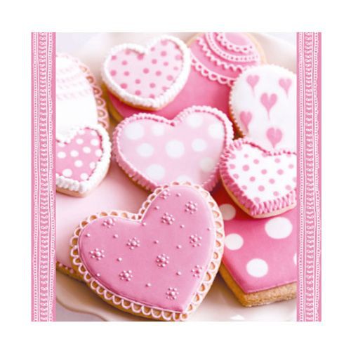 Салфетка 33*33 см "Heart Cakes", 1 штука (Paw Decor Collection)