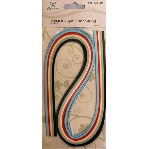 Бумага для квиллинга, ширина 3 мм,  Ассорти-5, 100 полосок (Рукоделие)