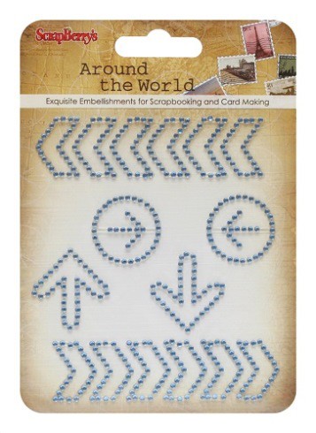 Аппликация из страз из коллекции "Вокруг света", цвет Голубой (Scrapberry's)