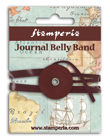 Декоративный элемент "Кожаная застежка", цвет Коричневый (Stamperia)  