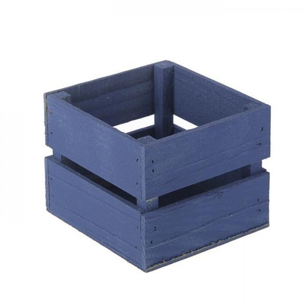 Ящик-кашпо подарочный, цвет Синий, 11*10*9 см (внутренние размеры ящика), дерево