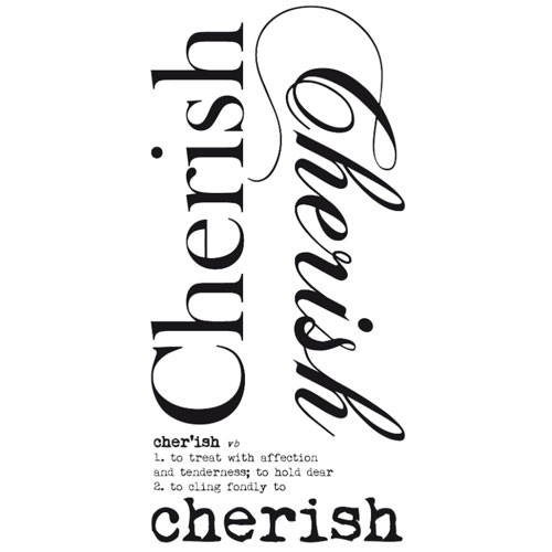 Натирки "Cherish (Ласка)", маленький набор, цвет Черный (Kaisercraft)