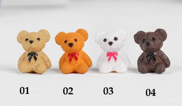 Миниатюра кукольная "мишка", 1,8 см, цвет по выбору, Полистоун