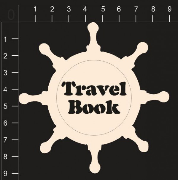 Фигура из чипборда "Travel Book" (штурвал) (by Mama Yaga)  