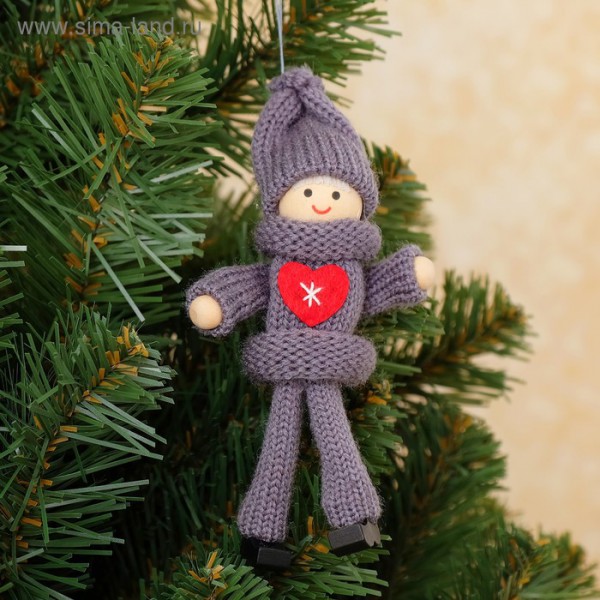 Игрушка-подвеска "Куколка в сером костюме", 1 шт 