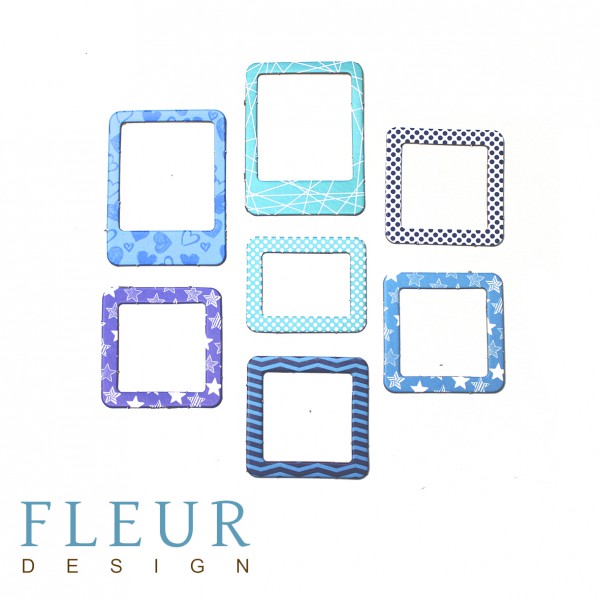 Набор рамочек из картона из коллекции "Твори" Небесный микс 7 шт. (Fleur Design)