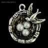 Подвеска металлическая "Ласточкино гнездо", цвет Серебро, 1 шт.