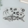 Набор штампов силиконовых "Акула стимпанк" (Артузор)