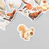 Набор декоративных бумажных наклеек "Животные и птицы", 46 штук (Китай)