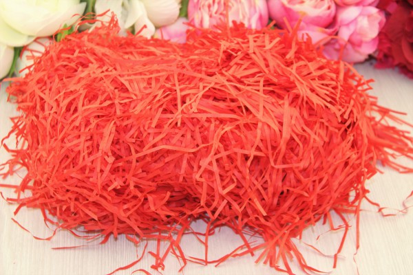 Наполнитель бумажный, цвет Красный, 100 гр.