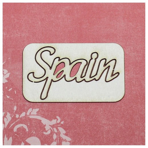 Фигурка из чипборда из коллекции "Испания" надпись Spain (Россия) 