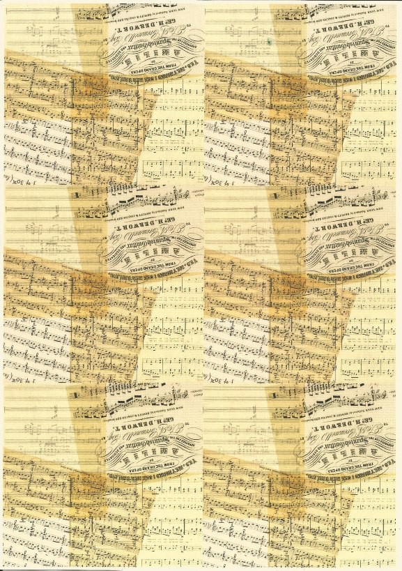 Бумага дизайнерская A4 "Ноты #2"