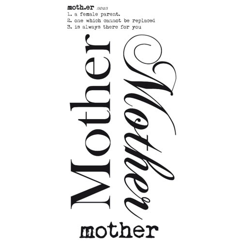 Натирки "Mother (Мамочка)", маленький набор, цвет Черный (Kaisercraft)