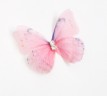 Бабочка шифоновая маленькая, 3 см, цвет Мультиколор розовый
