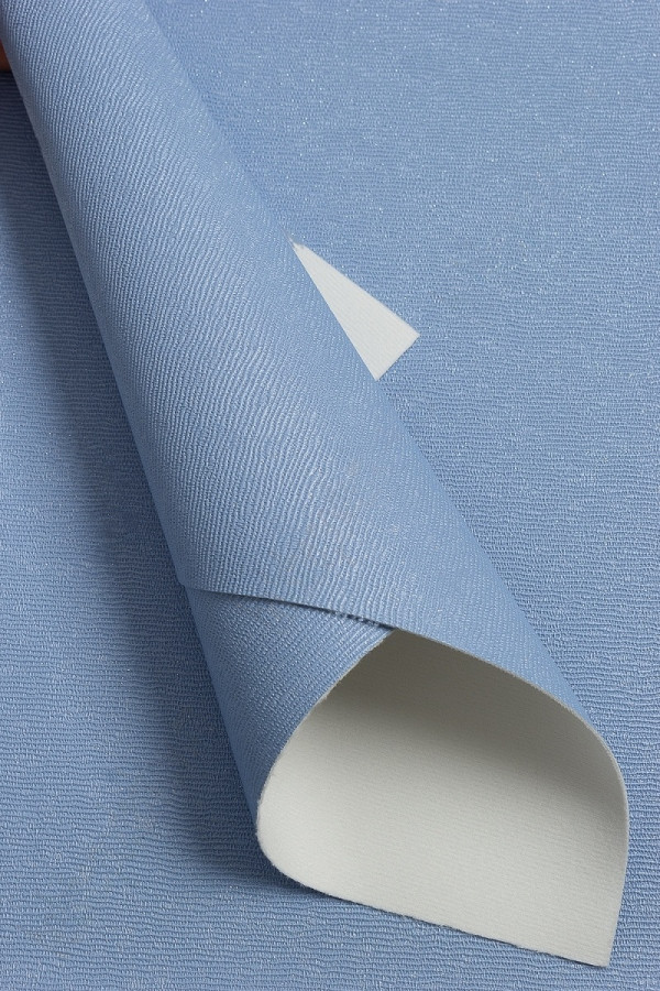 Кожа искусственная с текстурой "Ткань", цвет Голубой, размер А4