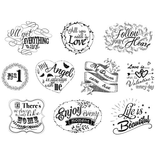 Бумага рисовая для декупажа "Любимые надписи " формат А3, 1 лист (Craft Premier)