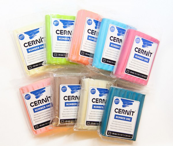 Полимерная масса для моделирования NUMBER ONE, цвета в ассортименте, 250 г (Cernit)