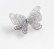 Бабочка шифоновая маленькая, 3 см, цвет Серый