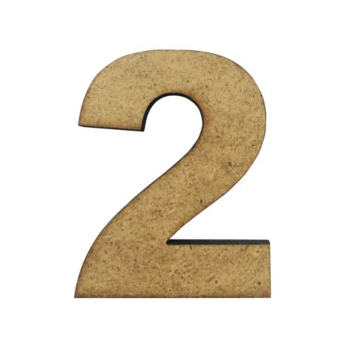 Заготовка для декорирования Цифра 2, МДФ.