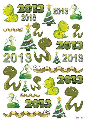 Переводная пленка Freedecor для темных поверхностей "Символ года"