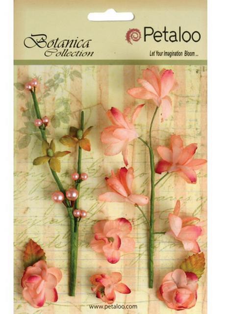 Набор цветов из коллекции Botanica, цвет Коралловый (Petaloo)