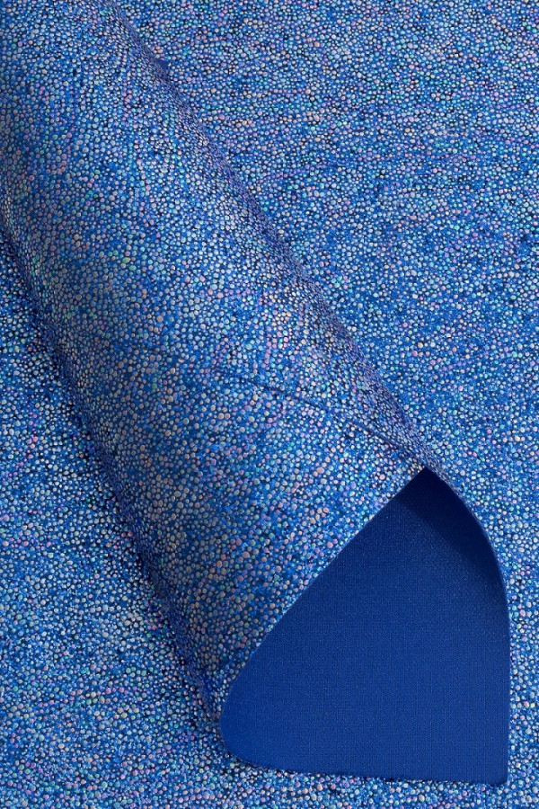 Кожа искусственная зернистая "Радужный", цвет Синий, размер А4