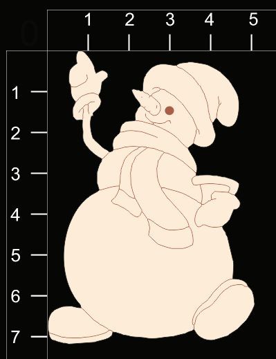 Фигурка из чипборда "Снеговик" (By Mama Yaga, Россия)  