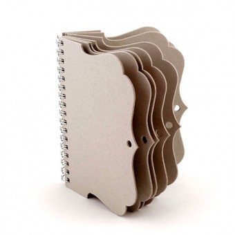 Заготовка для календаря А6 фигурная на пружине серебристой (Лоза)