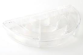 Коробка пластиковая для хранения мелочей, полукруглая, 16,5*2,2*9,1 см