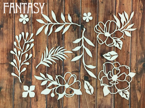 Чипборд "Лесные цветочки" (набор) #2383 (Fantasy, Россия) 