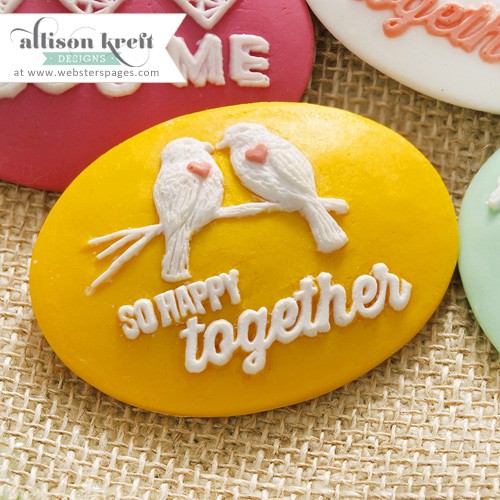 Пластиковая камея "So Happy Together", цвет Желтый, 1 шт. (Webster Pages)