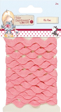 Тесьма-вьюнок из коллекции Tilly Daydreams, цвет Розовый, 2 метра (Docrafts)  