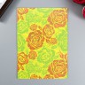 Бумага с золотым тиснением "Розы на зелёном", 17,3 х 24,5 см (АртУзор)