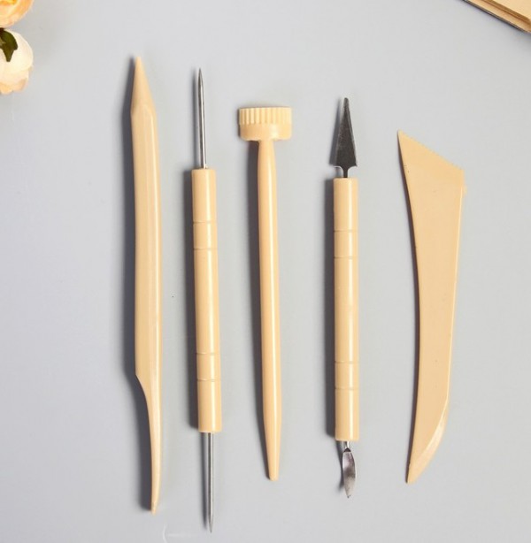 Инструменты для моделирования и придания формы, набор, 5 шт.