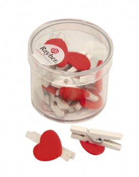 Прищепка деревянная с Сердечком, 1шт (Rayher)