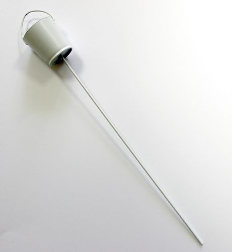 Мини-ведерко металлическое на палочке, цвет Белый, 2 шт. (Scrapberry's)