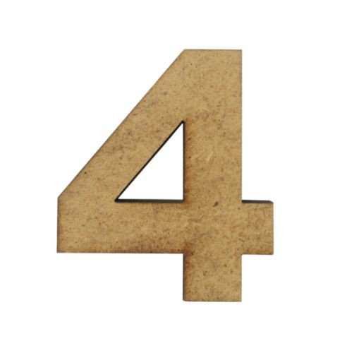 Заготовка для декорирования Цифра 4, МДФ.