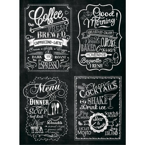 Бумага рисовая для декупажа "Меловая доска" формат А3, 1 лист (Craft Premier)