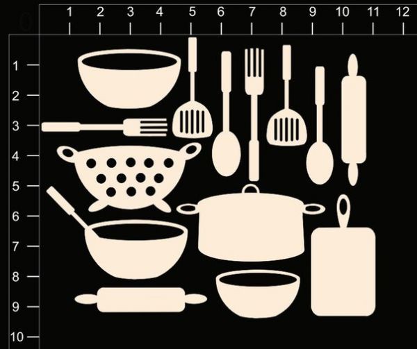 Набор фигур из чипборда "Кулинарный" (By Mama Yaga, Россия)