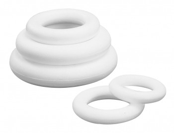 Заготовка для декора, кольцо объемное 12 см, пенополистирол (пенопласт) белый, 1 шт. (Rayher) 