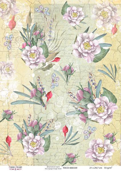Декупажная карта #0339, формат А4, 1 лист (Фабрика Декору)