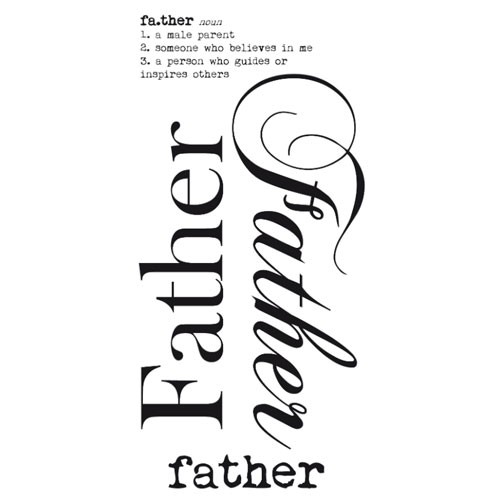 Натирки "Father (Папочка)", маленький набор, цвет Черный (Kaisercraft)