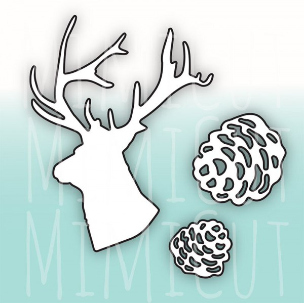 Нож для вырубки "Лесной олень", 3 шт. (MiMiCut, Россия)  