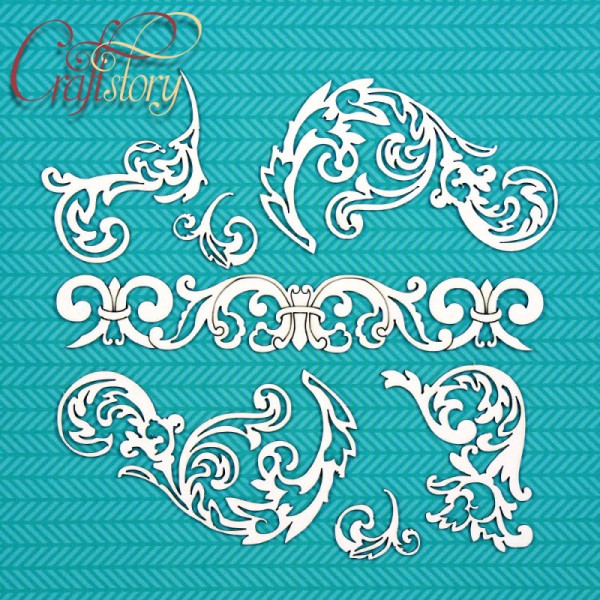 Набор чипборда  "Винтажные завитки 2" (Craftstory, Россия)  