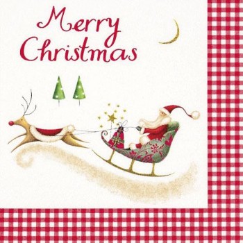 Салфетка 33*33 см "Счастливого Рождества!", 1 штука (Jet Papier)