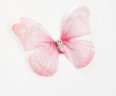 Бабочка шифоновая маленькая, 3 см, цвет Розовый