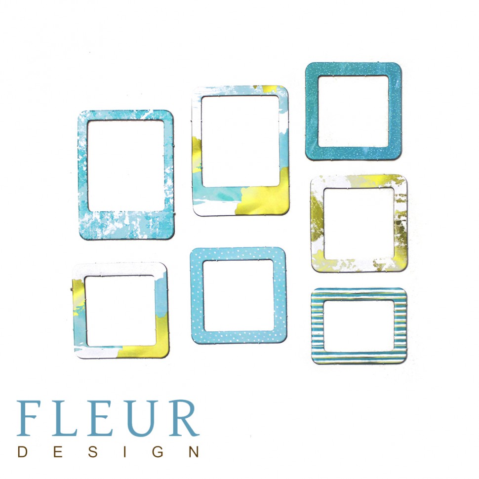 Набор рамочек из картона из коллекции "Pretty tiffany" Васильковый луг 7 шт. (Fleur Design)