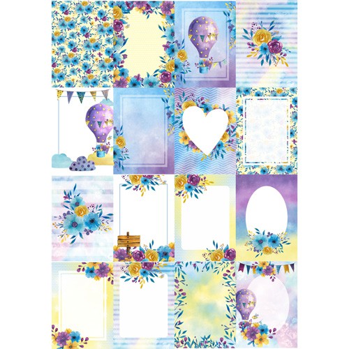 Набор карточек для творчества из коллекции "Цветные мечты", 16 шт. (ScrapMania)
