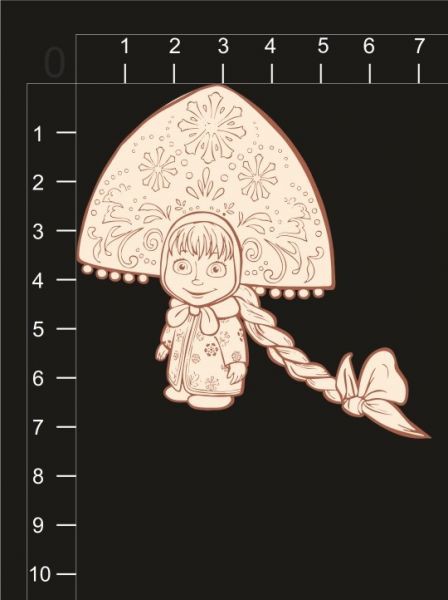 Фигурка из чипборда "Девочка Снегурочка" (byMamaYaga)