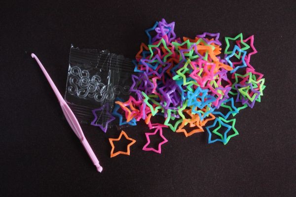 Набор резиночек для плетения "Цветные Звездочки", 600 штук